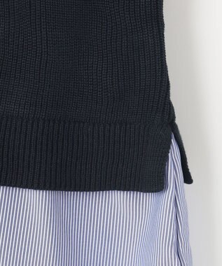 ANY 【洗濯機可】ベストドッキングブラウス ネイビー