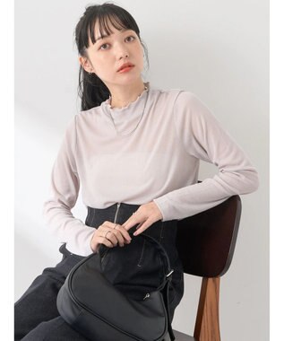 earth music&ecology シアーリブプルオーバー Light Gray