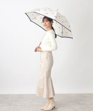 MOONBAT POLO RALPH LAUREN（ポロ ラルフローレン） 長傘 FLAG BEAR ポロベア ドット オフホワイト