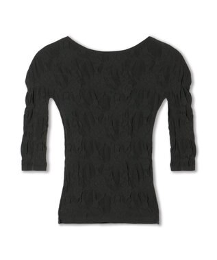 Chacott 【ノーソーイングニット】シアーレースボートネックトップ