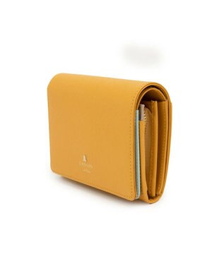 LANVIN en Bleu リュクサンブールカラー 二つ折り被せ財布 マスタード