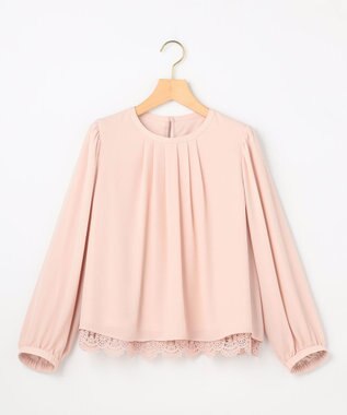組曲 【先行予約・WEB＆一部店舗限定】ジョーゼットシフォン 裾レースブラウス