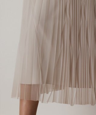GRACE CONTINENTAL チュールマチプリーツスカート ベージュ