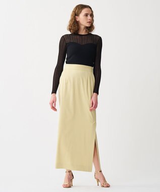 uncrave シルキー ニット コンビ トップス ブラック