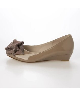 MODE ET JACOMO <MODE ET JACOMO>２WAYリボンコサージュウエッジパンプス オークエナメル