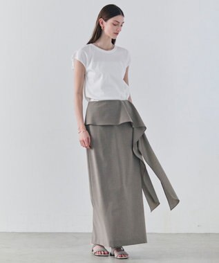 BEIGE， ZEOLITE / バックツイスト コンビトップス White