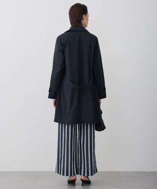 ICB 【2WAY仕様】メモリーストレッチタフタ トレンチコート ネイビー