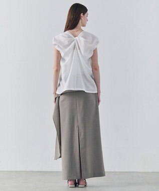 BEIGE， ZEOLITE / バックツイスト コンビトップス White