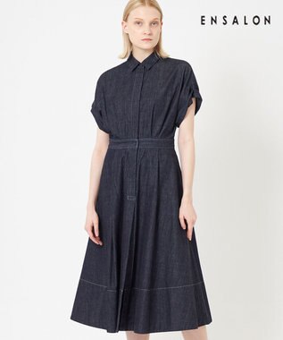 BEIGE， 【WEB限定】FLUORINE / フレアワンピース Indigo