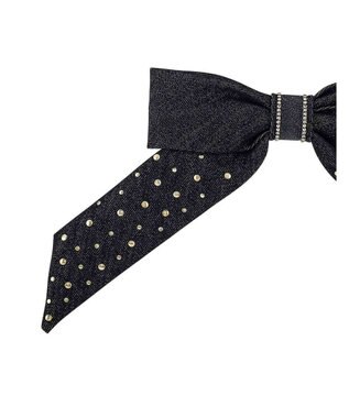 ACCA ブラックリボンデニムバレッタ ブラック