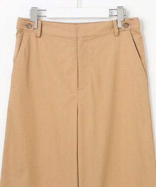 J.PRESS LADIES 【洗える・接触冷感・吸水速乾】ドライリネンストレッチ ワイド パンツ キャメル系