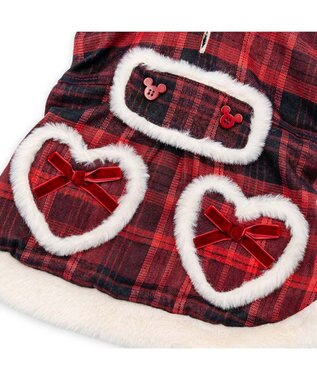 PET PARADISE ディズニー ミニーマウス チェックコート 小型犬 レッド×ホワイト