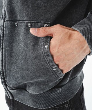 WEGO パウダーブリーチスタッズZIPパーカー スミクロ