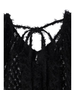 Green Parks AnriettMusee カットジャガードタックブラウス Black