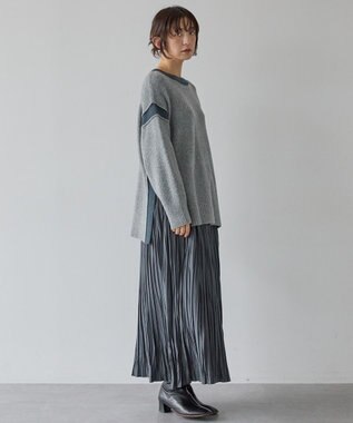 AMERICAN HOLIC バイカラーニットプルオーバー【WEB限定カラー有り】 Gray Mixture