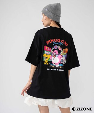 WEGO 【ユニセックス着用ITEM】別注ZIZONEグラフィックT（SS） ブラック