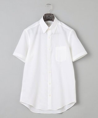 【ホワイト】(M)【超形態安定・大きいサイズ】 スナップダウン 半袖 形態安定 ワイシャツ