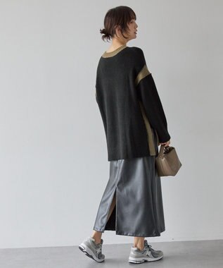 AMERICAN HOLIC バイカラーニットプルオーバー【WEB限定カラー有り】 Gray Mixture