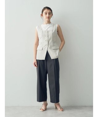 YECCA VECCA リネンライクビスチェベスト Light Beige