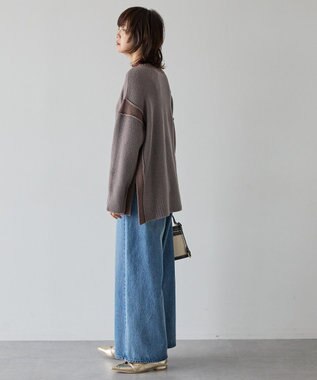 AMERICAN HOLIC バイカラーニットプルオーバー【WEB限定カラー有り】 Gray Mixture