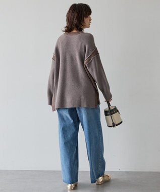 AMERICAN HOLIC バイカラーニットプルオーバー【WEB限定カラー有り】 Gray Mixture