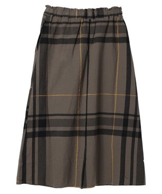 CRAFT STANDARD BOUTIQUE 先染めチェック（大）スカート Khaki