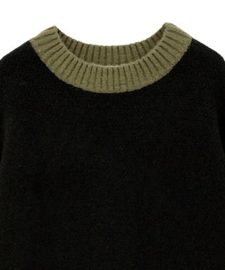 AMERICAN HOLIC バイカラーニットプルオーバー【WEB限定カラー有り】 Gray Mixture