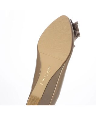 MODE ET JACOMO <MODE ET JACOMO>２WAYリボンコサージュウエッジパンプス オークエナメル