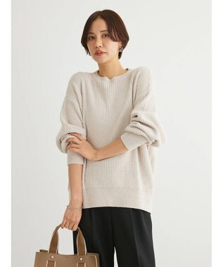 Green Parks ベロアモールニットプルオーバー Beige