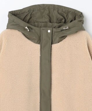 ANY 【LEE掲載】ボアコート ベージュ×カーキ