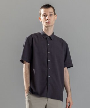 JOSEPH HOMME 【新柄】テクノボイルストレッチ レギュラーカラー半袖シャツ グレー系
