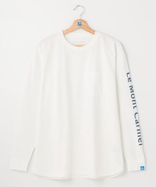 SHARE PARK MENS 【UNISEX】吸水速乾 ショルダーロゴロングスリーブTシャツ（L・XLサイズ） ホワイト