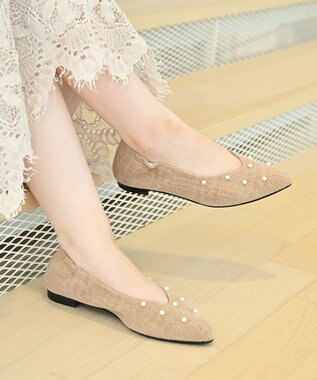 nouvelleRobe Oū 【本革・高反発】Pearl decoration ポインテッドトゥパンプス