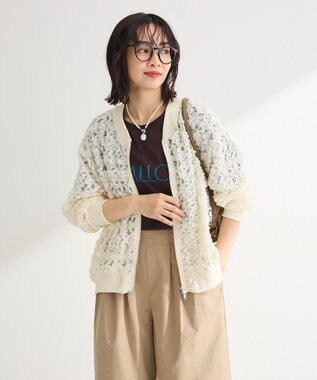 Green Parks アソート柄ロゴＴシャツ Brown