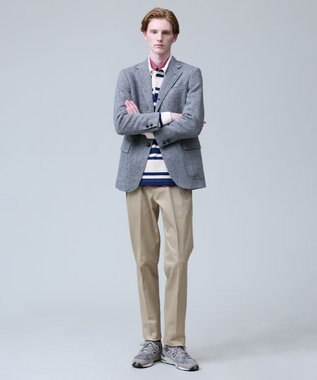 J.PRESS MEN ソフトタッチコットンマルチボーダー ラガーポロシャツ ホワイト系7