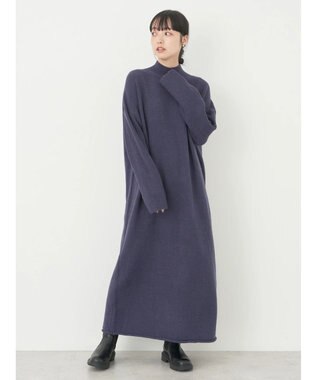 earth music&ecology ＦＬＵＦＦＹハイネックワンピース Navy