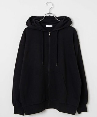 WEGO 【SCHOOLITEM】ルーズフィットジップパーカー ブラック
