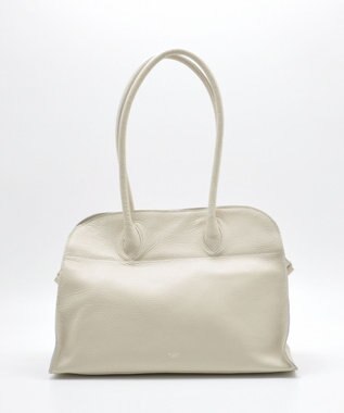 blancle シュリンクレザー ワイドボストン ライトベージュ