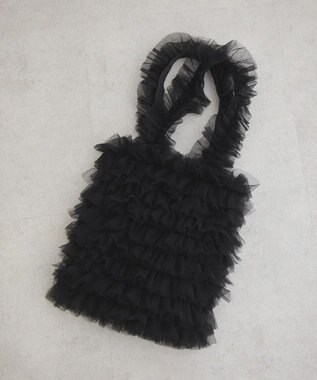 Green Parks ＯＴＯ．ＨＡ．　チュールフリルＡ４トートバッグ Black