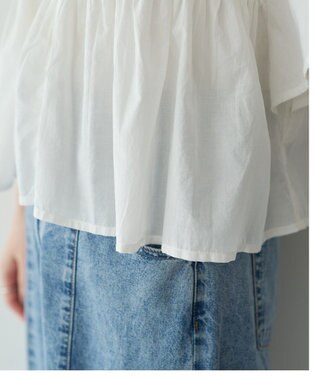 YECCA VECCA 刺繍レースブラウス Off White