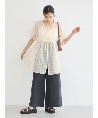 earth music&ecology チュールドッキングカップ付キャミソール Ivory