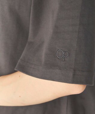 OP／FILA 【Ocean Pacific】タイポグラフィバックプリントTシャツ チャコールグレー