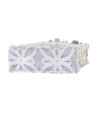 Maison de FLEUR チュールフラワーフリルミニショルダートートバッグ Grayish Blue