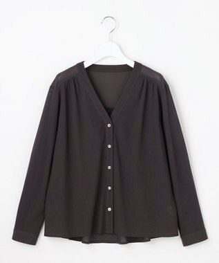 J.PRESS LADIES 【冷房対策に】シアードライトリコット Vネック カーディガン