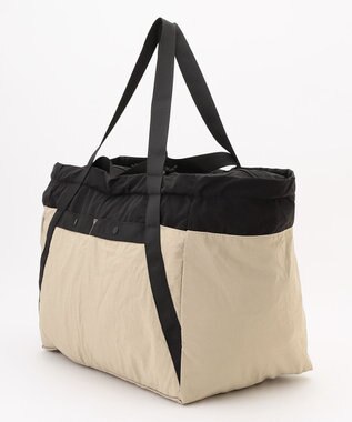 LA BAGAGERIE 【MONICA】ダブルハンドル　パッカブルビッグバッグ ベージュ