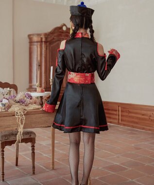 WEGO 【ハロウィン＆コスプレ】肩出しキョンシー レッド