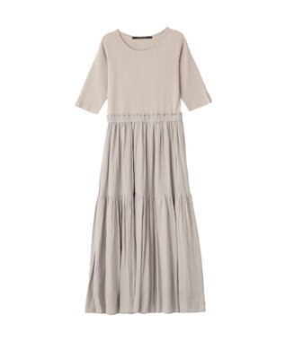 YECCA VECCA 【2点SET】カーディガンセットワンピース Gray Beige