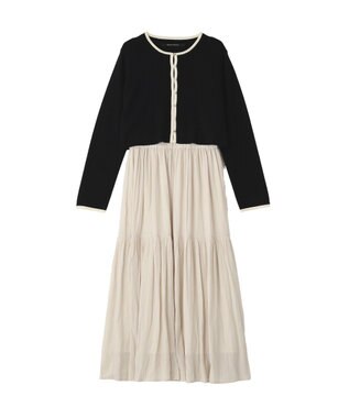 YECCA VECCA 【2点SET】カーディガンセットワンピース Black