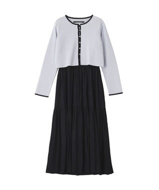 YECCA VECCA 【2点SET】カーディガンセットワンピース Light Blue
