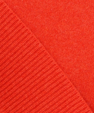 UNFILO カシミヤブレンド オフネックニット オレンジ